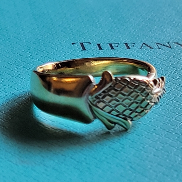 Tiffany & Company pineapple spoon ring in gold vermeil #42 - Picture 5 of 16